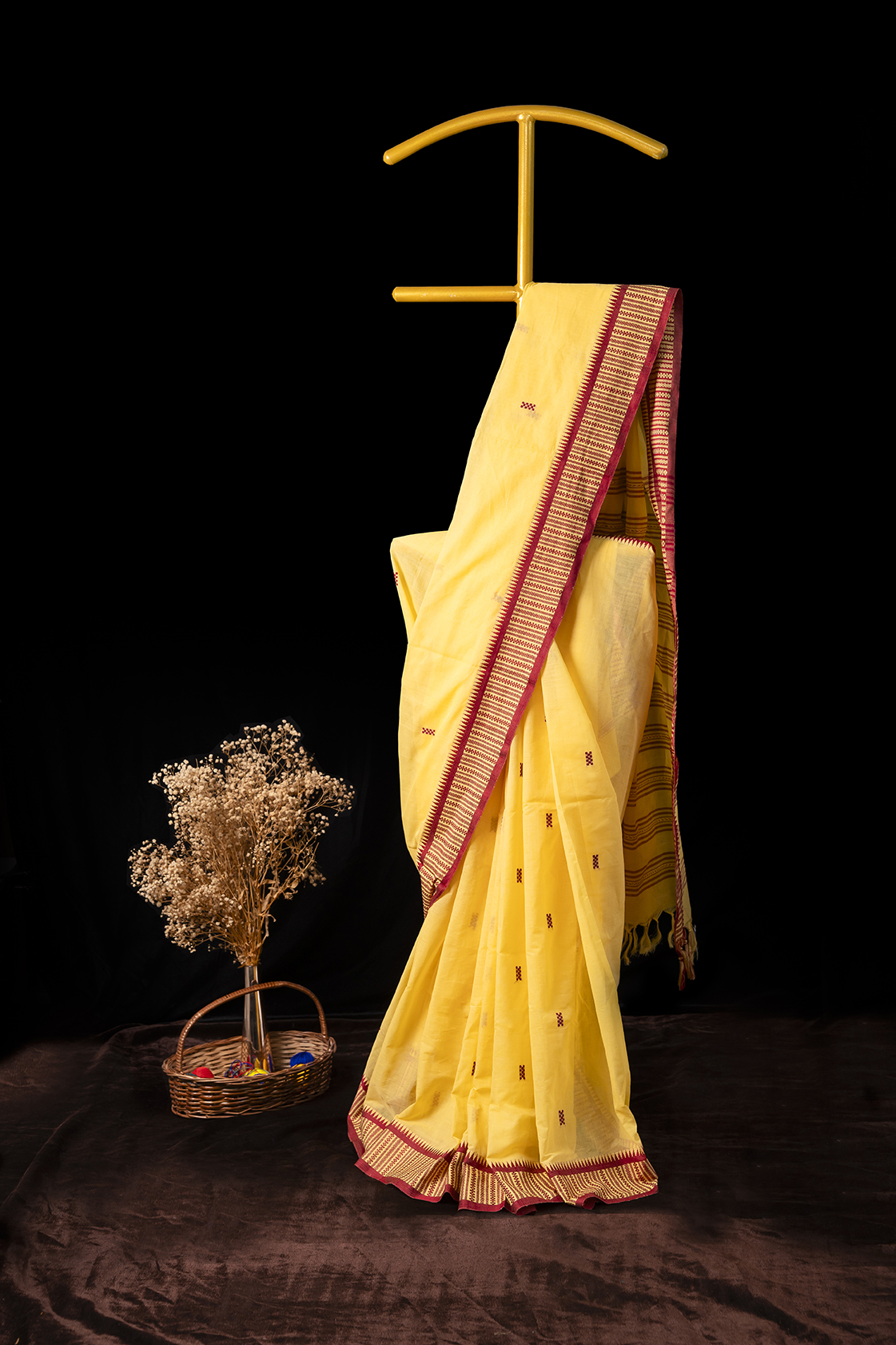 Vibrant Yellow Saree